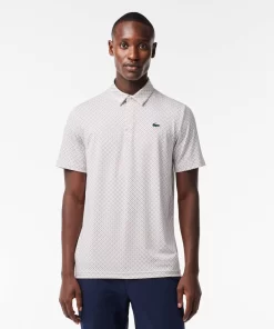 Lacoste Golf-Men'S Golf Printed Recycled Polyester Polo Shirt