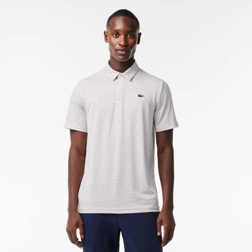 Lacoste Golf-Men'S Golf Printed Recycled Polyester Polo Shirt