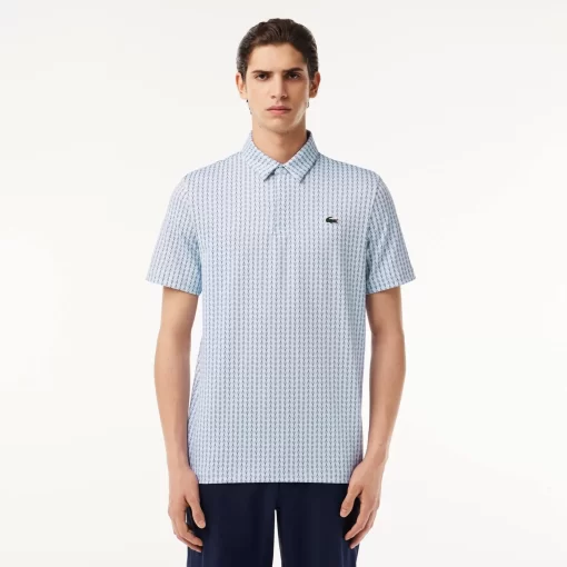 Lacoste Golf-Men'S Golf Printed Recycled Polyester Polo Shirt