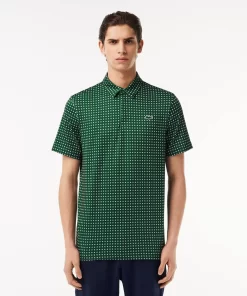 Lacoste Golf-Men'S Golf Printed Recycled Polyester Polo Shirt