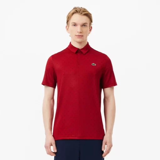 Lacoste Golf-Men'S Golf Printed Recycled Polyester Polo Shirt