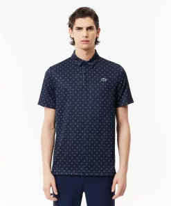 Lacoste Golf-Men'S Golf Printed Recycled Polyester Polo Shirt