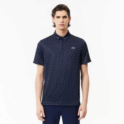 Lacoste Golf-Men'S Golf Printed Recycled Polyester Polo Shirt