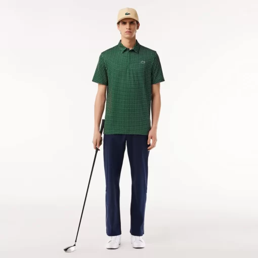 Lacoste Golf-Men'S Golf Printed Recycled Polyester Polo Shirt