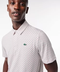 Lacoste Golf-Men'S Golf Printed Recycled Polyester Polo Shirt