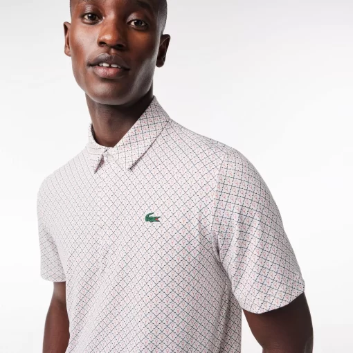 Lacoste Golf-Men'S Golf Printed Recycled Polyester Polo Shirt