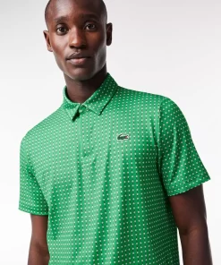 Lacoste Golf-Men'S Golf Printed Recycled Polyester Polo Shirt