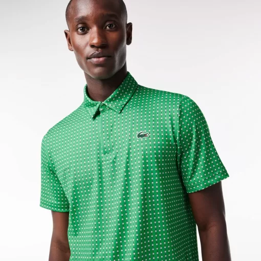 Lacoste Golf-Men'S Golf Printed Recycled Polyester Polo Shirt