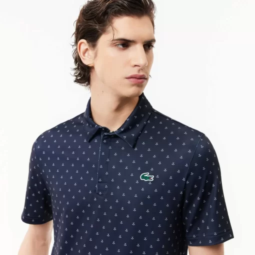 Lacoste Golf-Men'S Golf Printed Recycled Polyester Polo Shirt