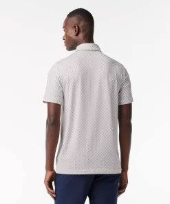 Lacoste Golf-Men'S Golf Printed Recycled Polyester Polo Shirt