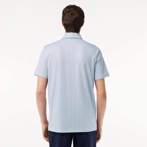 Lacoste Golf-Men'S Golf Printed Recycled Polyester Polo Shirt