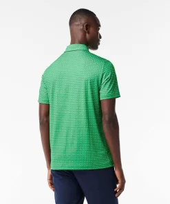 Lacoste Golf-Men'S Golf Printed Recycled Polyester Polo Shirt