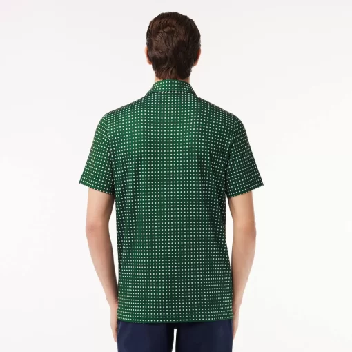 Lacoste Golf-Men'S Golf Printed Recycled Polyester Polo Shirt