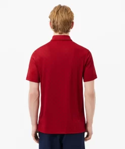 Lacoste Golf-Men'S Golf Printed Recycled Polyester Polo Shirt