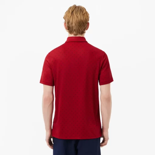 Lacoste Golf-Men'S Golf Printed Recycled Polyester Polo Shirt