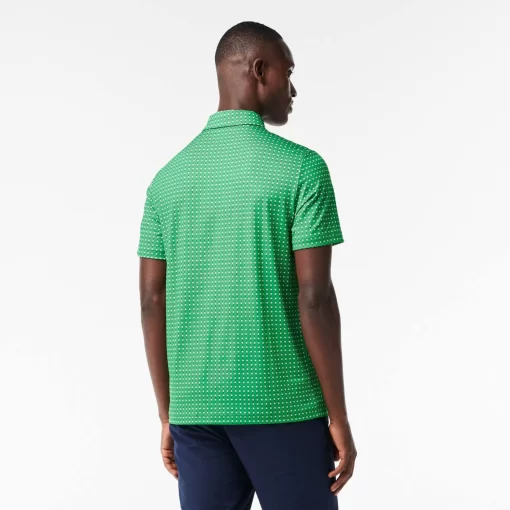 Lacoste Golf-Men'S Golf Printed Recycled Polyester Polo Shirt