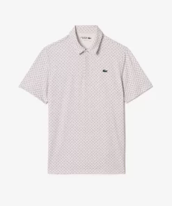 Lacoste Golf-Men'S Golf Printed Recycled Polyester Polo Shirt