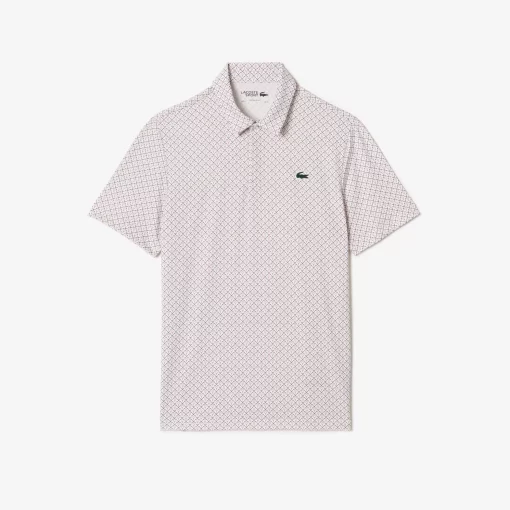 Lacoste Golf-Men'S Golf Printed Recycled Polyester Polo Shirt