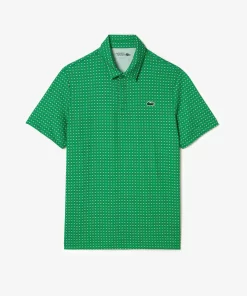 Lacoste Golf-Men'S Golf Printed Recycled Polyester Polo Shirt