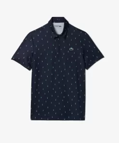 Lacoste Golf-Men'S Golf Printed Recycled Polyester Polo Shirt