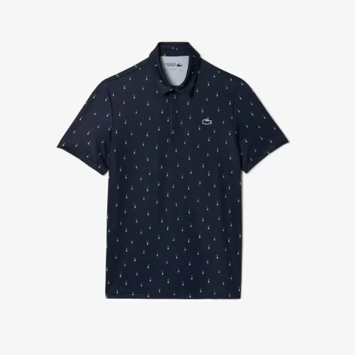 Lacoste Golf-Men'S Golf Printed Recycled Polyester Polo Shirt