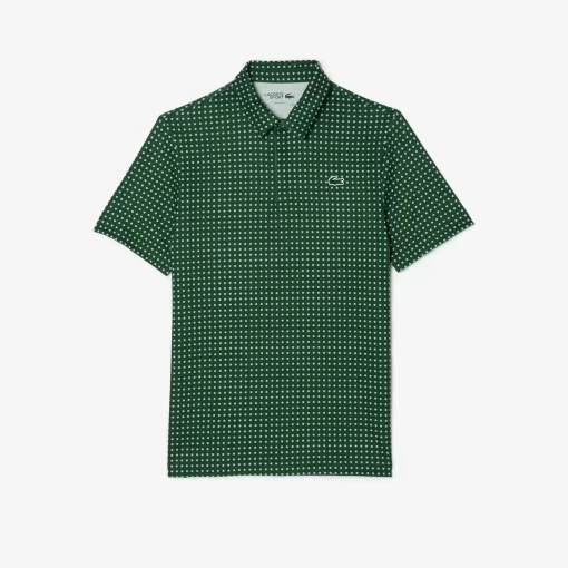 Lacoste Golf-Men'S Golf Printed Recycled Polyester Polo Shirt