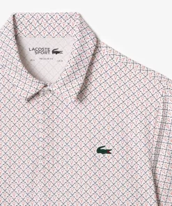 Lacoste Golf-Men'S Golf Printed Recycled Polyester Polo Shirt