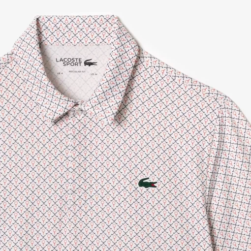 Lacoste Golf-Men'S Golf Printed Recycled Polyester Polo Shirt