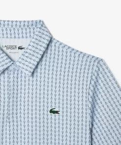 Lacoste Golf-Men'S Golf Printed Recycled Polyester Polo Shirt