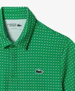 Lacoste Golf-Men'S Golf Printed Recycled Polyester Polo Shirt