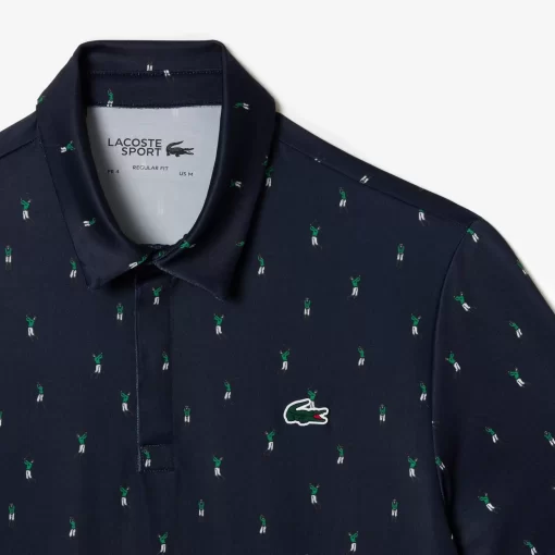 Lacoste Golf-Men'S Golf Printed Recycled Polyester Polo Shirt