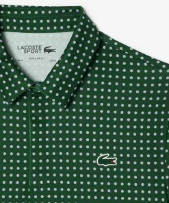 Lacoste Golf-Men'S Golf Printed Recycled Polyester Polo Shirt