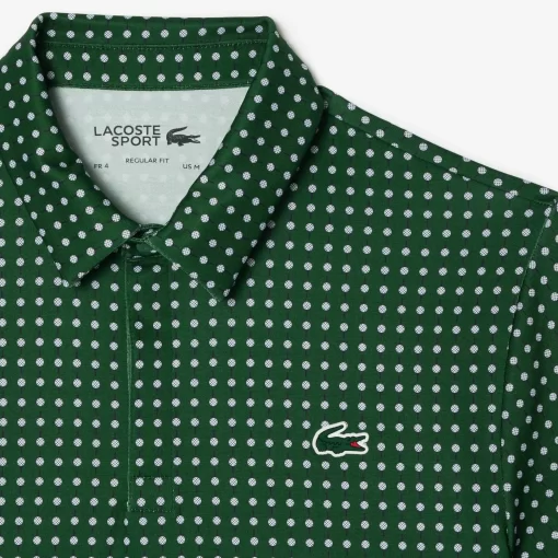 Lacoste Golf-Men'S Golf Printed Recycled Polyester Polo Shirt