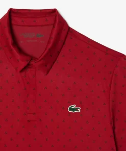 Lacoste Golf-Men'S Golf Printed Recycled Polyester Polo Shirt