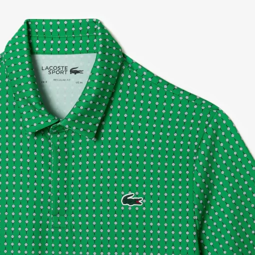 Lacoste Golf-Men'S Golf Printed Recycled Polyester Polo Shirt