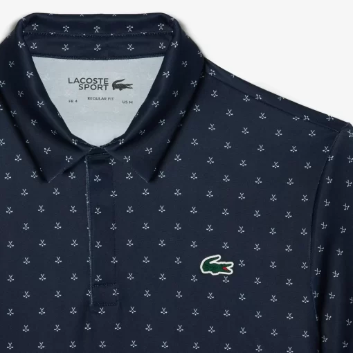 Lacoste Golf-Men'S Golf Printed Recycled Polyester Polo Shirt