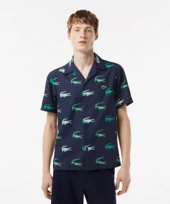 Lacoste Golf-Men'S Golf Printed Short-Sleeved Shirt