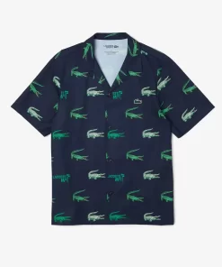 Lacoste Golf-Men'S Golf Printed Short-Sleeved Shirt