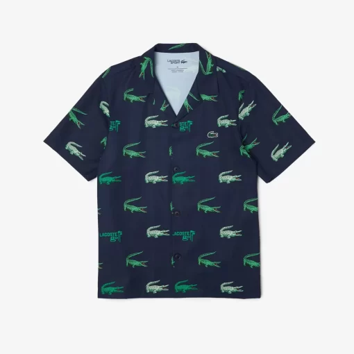 Lacoste Golf-Men'S Golf Printed Short-Sleeved Shirt