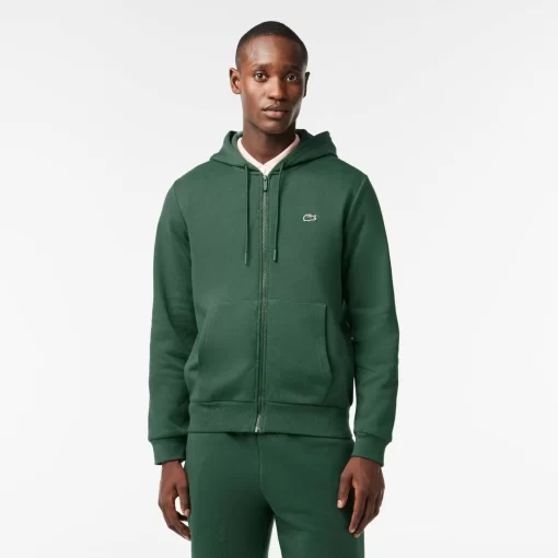 Lacoste Sweatshirts-Men'S Kangaroo Pocket Fleece Zipped Hoodie