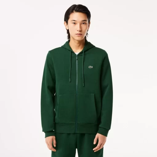 Lacoste Sweatshirts-Men'S Kangaroo Pocket Fleece Zipped Hoodie