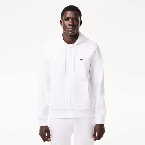 Lacoste Sweatshirts-Men'S Kangaroo Pocket Fleece Zipped Hoodie