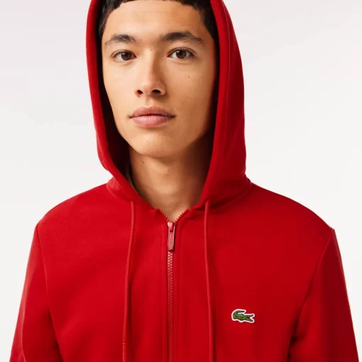 Lacoste Sweatshirts-Men'S Kangaroo Pocket Fleece Zipped Hoodie