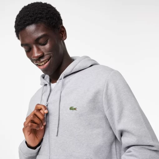 Lacoste Sweatshirts-Men'S Kangaroo Pocket Fleece Zipped Hoodie