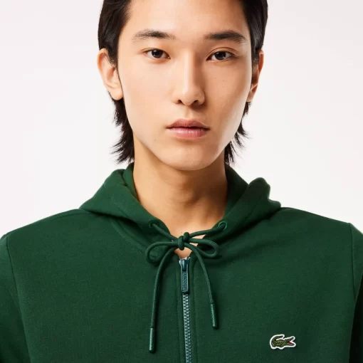 Lacoste Sweatshirts-Men'S Kangaroo Pocket Fleece Zipped Hoodie