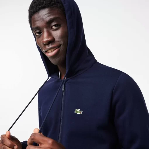 Lacoste Sweatshirts-Men'S Kangaroo Pocket Fleece Zipped Hoodie