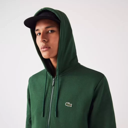 Lacoste Sweatshirts-Men'S Kangaroo Pocket Fleece Zipped Hoodie