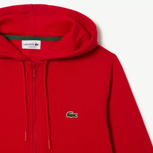 Lacoste Sweatshirts-Men'S Kangaroo Pocket Fleece Zipped Hoodie