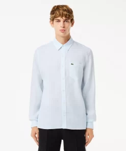 Lacoste Shirts-Men'S Linen Shirt