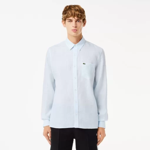 Lacoste Shirts-Men'S Linen Shirt